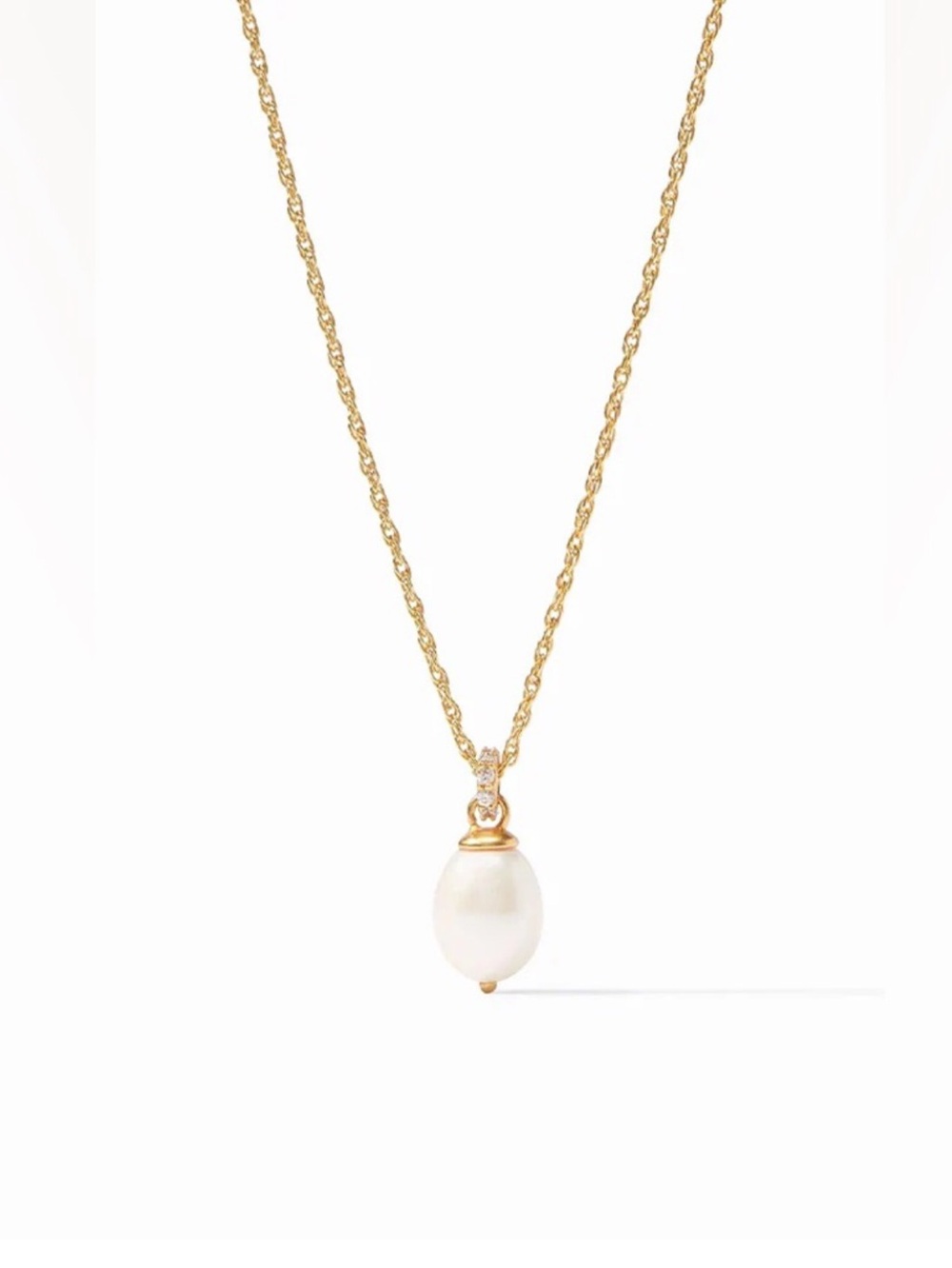 NWOT Julie Vos Celeste Pearl Solitaire Necklace